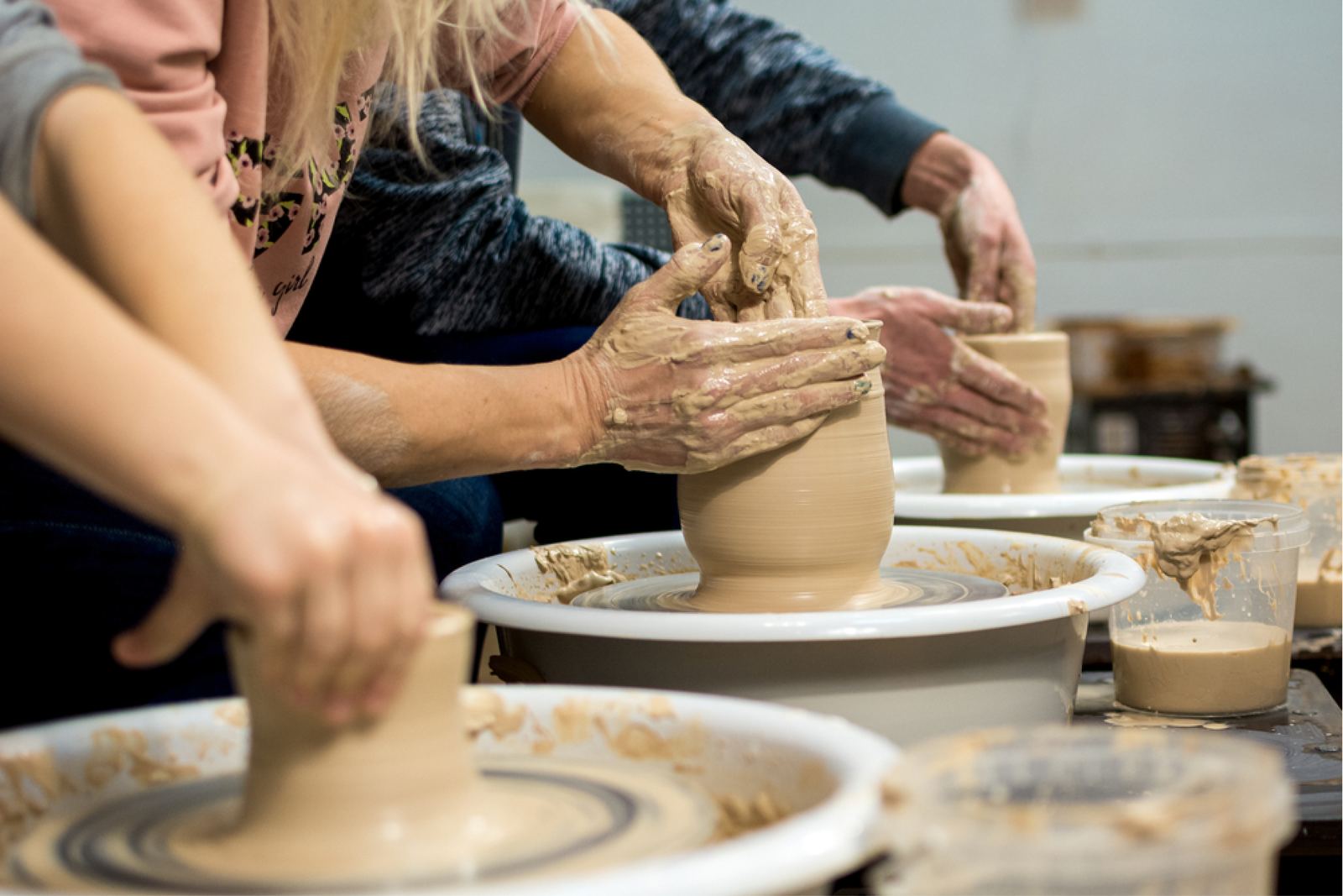 A pottery session with Professor Anisuzzaman